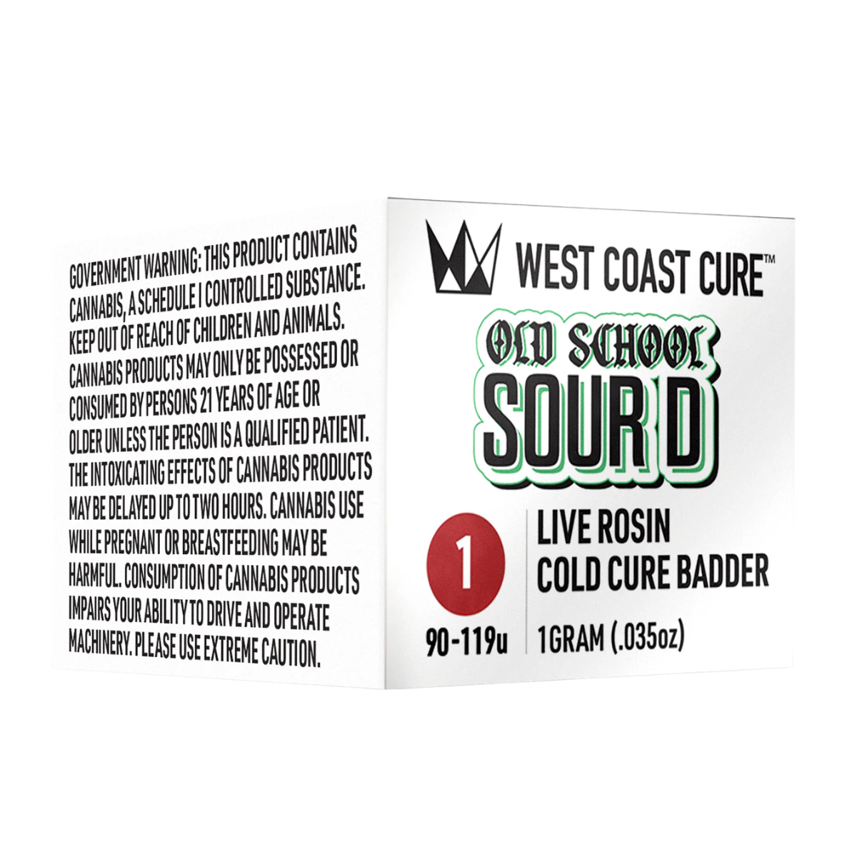 West Coast Cure - Old School Sour D (H) | 1g Tier 1 Live Rosin Cold Cure Badder | West Coast Cure Main Image