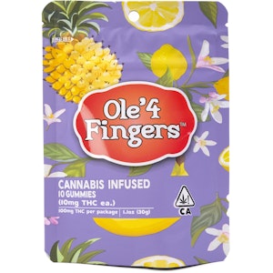 OLE'4 FINGERS - Grape 100mg 10 Pack Gummies - Ole' 4 Fingers