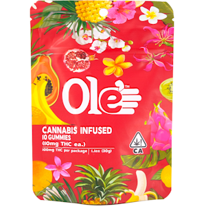 OLE'4 FINGERS - Strawberry 100mg 10 Pack Gummies - Ole' 4 Fingers