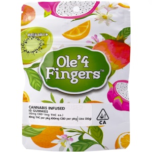 Ole' 4 Fingers - Watermelon 10:1 CBD:THC 100mg 10 Pack Gummies - Ole' 4 Fingers