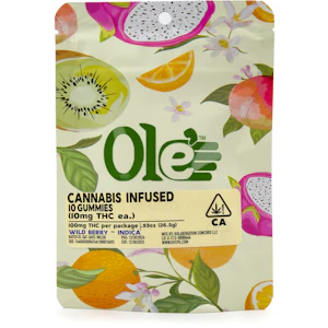 OLE'4 FINGERS - Wild Berry 100mg 10 Pack Gummies - Ole' 4 Fingers