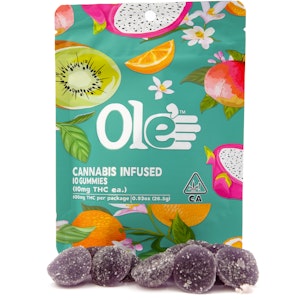 OLE'4 FINGERS - Blueberry 100mg 10 Pack Gummies - Ole' 4 Fingers