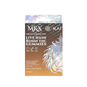 MKX - MKX Gummies - Live Hash Rosin Fast Acting Orange Push Pop - 100mg