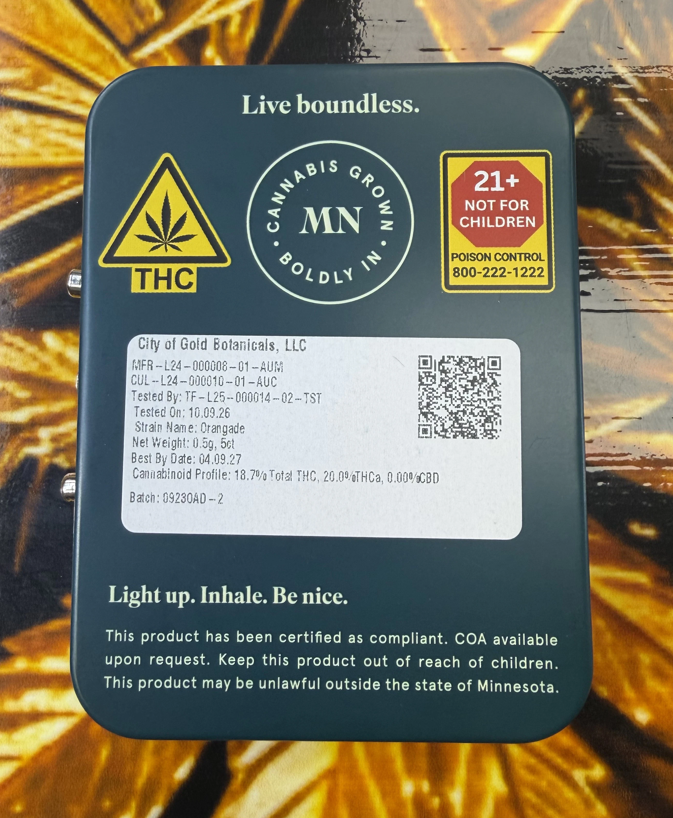 Unbound - Unbound | Orangade | 5 pack .5g Preroll Main Image