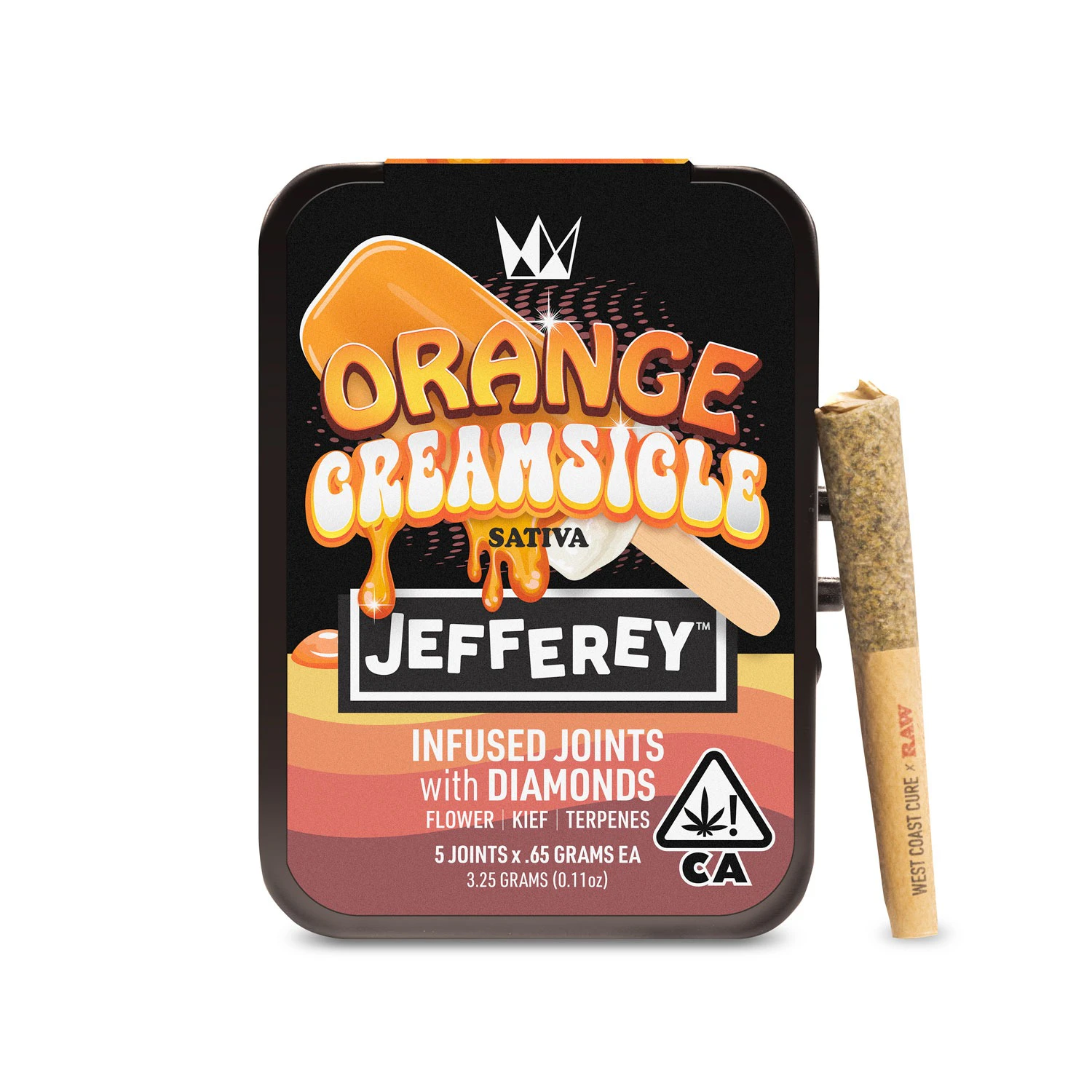 West Coast Cure - West Coast Cure Orange Creamsicle Jefferey Infused Joints 5-Pack 3.25g Main Image