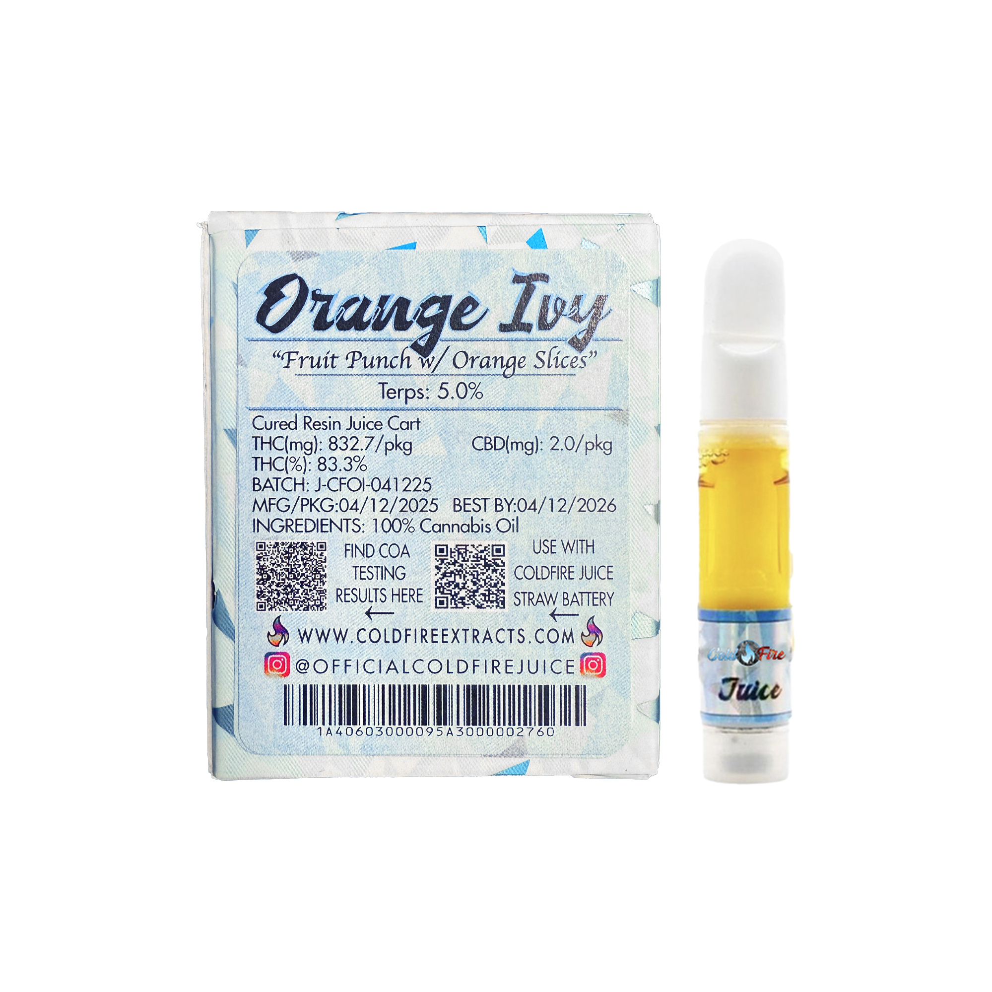 ColdFire Orange Ivy Live Juice Cartridge 1.0g