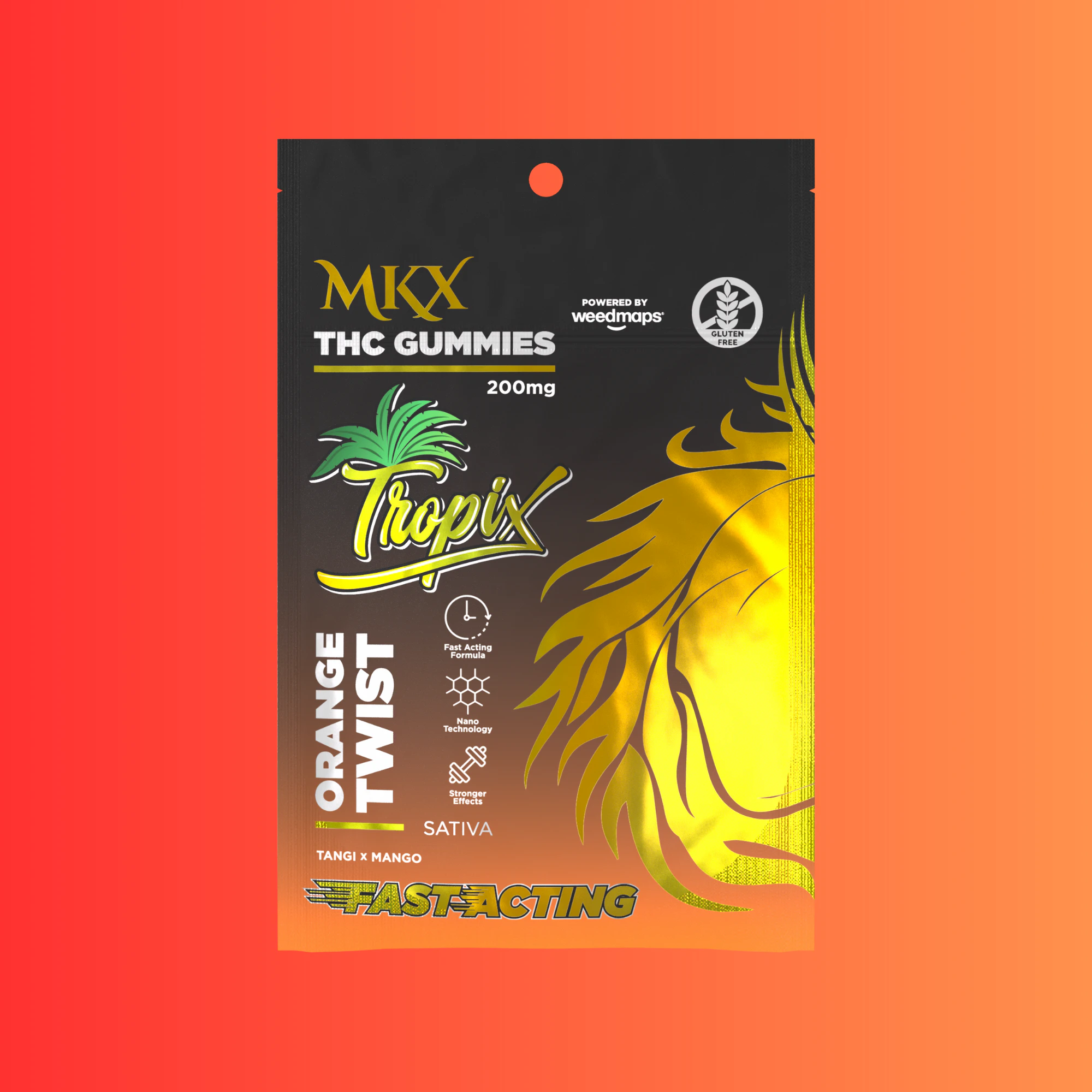 MKX - MKX Tropix Gummies - Orange Twist - 200mg Main Image