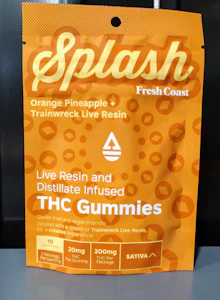 Fresh Coast - Orange Pineapple/Trainwreck | Splash THC Gummies 200mg | Sativa