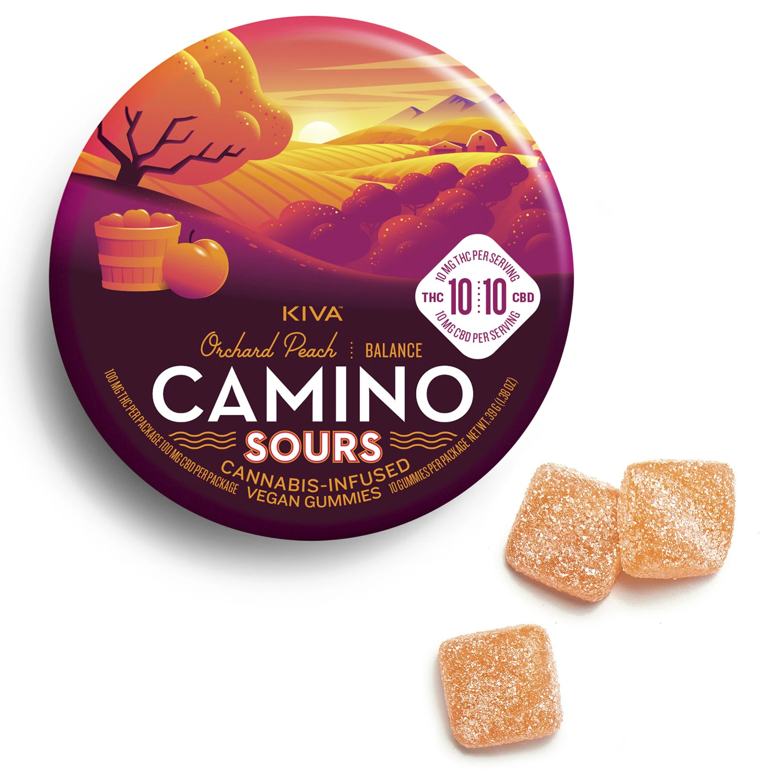 KIVA - Camino Sours | Balance | Orchard Peach | Gummies Main Image