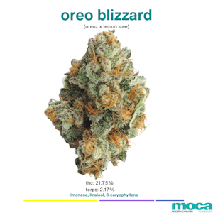 MOCA Flowers - MOCA Flowers - 1/8th Mylar Bag - Oreoz Blizzard