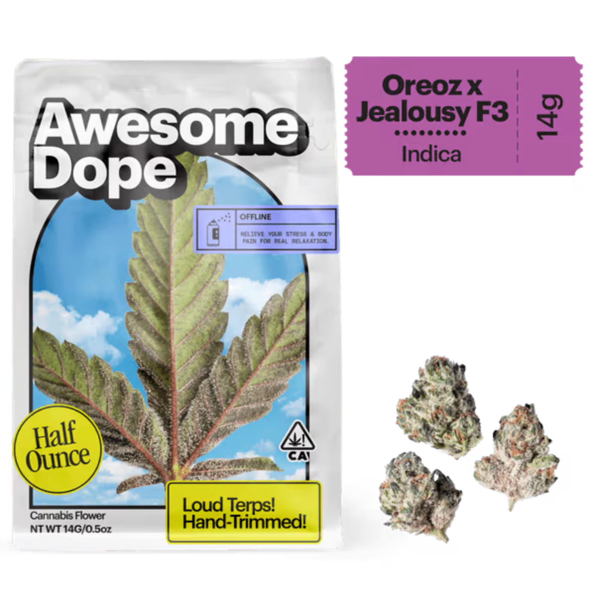 Awesome Dope - Oreoz x Jealousy F3 (I) | 14g Smalls Flower | Awesome Dope Main Image