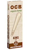 Organic Hemp Kingsize Cones - 3pk