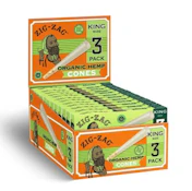 Zig Zag Organic Hemp King Cones 3pk PD