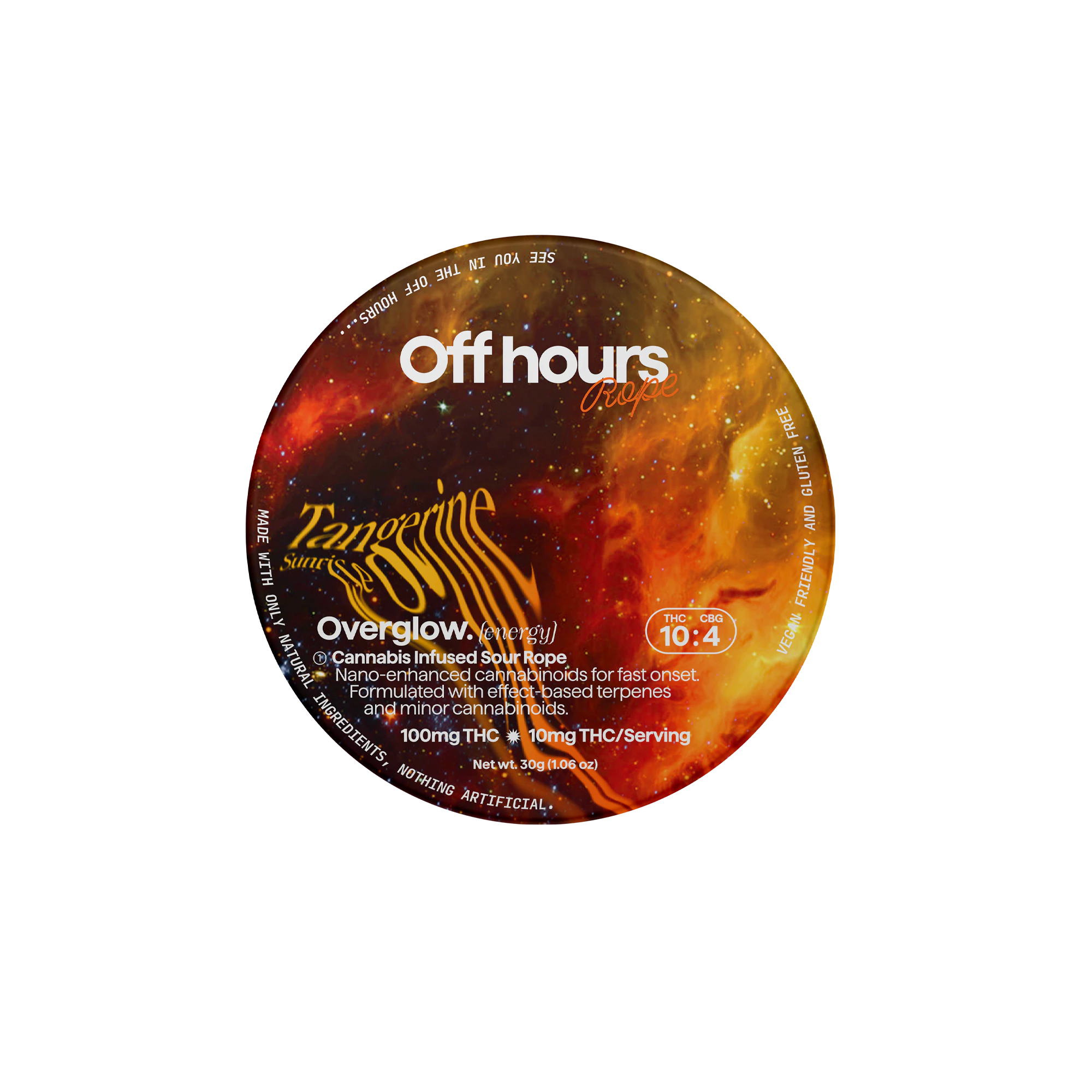 Off Hours - Off Hours - Tangerine Sunrise x Overglow - Rope Gummy - 100mg Main Image