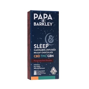 PAPA & BARKLEY - RELEAF DARK CHOCOLATE POMEGRANATE CBN:CBD:THC 100MG - PAPA & BARKLEY