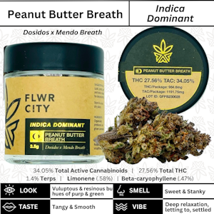 FLWR CITY COLLECTIVE - FLWR City - Peanut Butter Breath - 3.5g - Flower