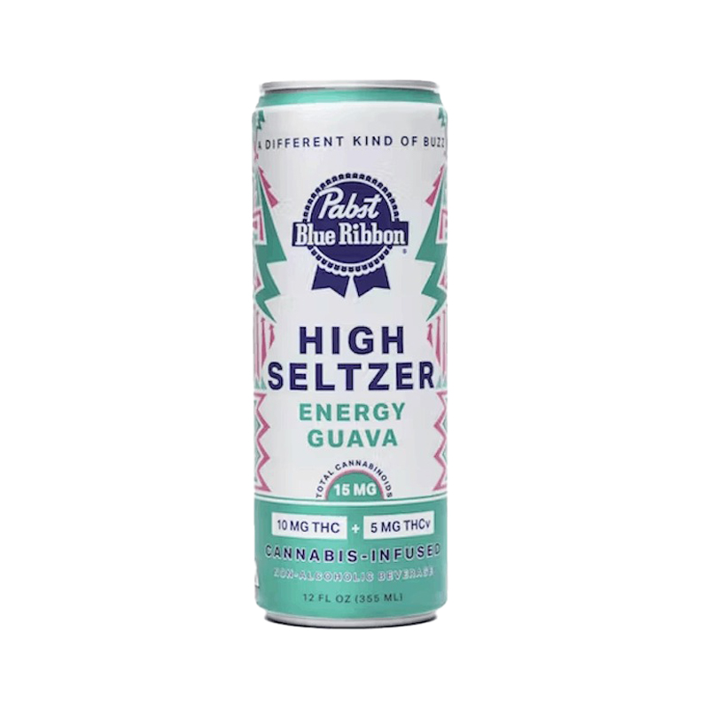 PABST Blue Ribbon Daytime Guava Cannabis Infused High Seltzer 12oz 15mg