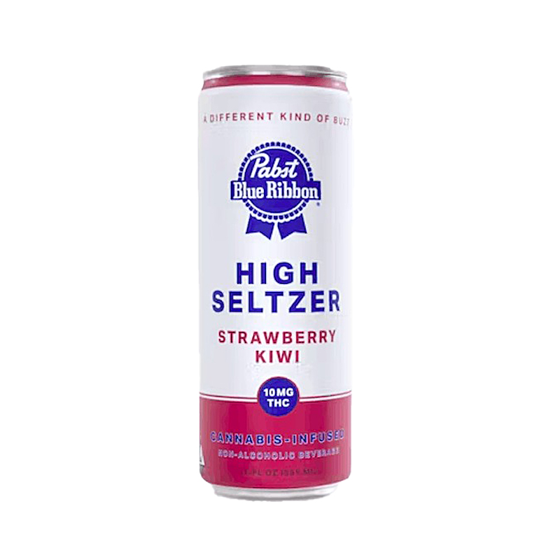 PABST Blue Ribbon Strawberry Kiwi Cannabis Infused High Seltzer 10mg