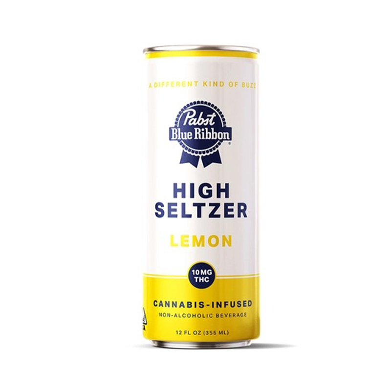 PABST Blue Ribbon Lemon Cannabis Infused High Soda 12oz 10mg