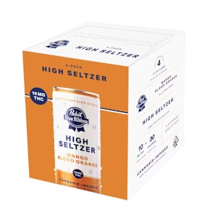 PABST LAB - HIGH MANGO BLOOD ORANGE SELTZER (4PK) - PABST BLUE RIBBON