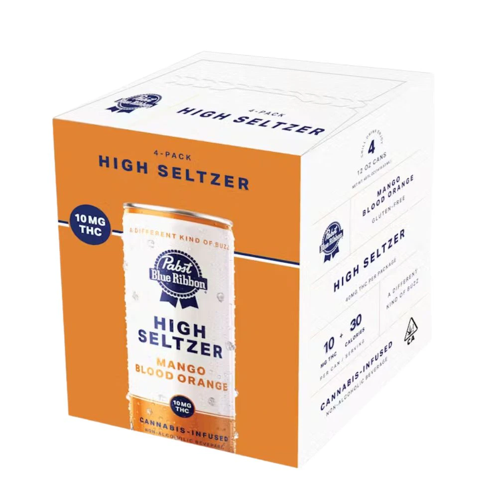 Pabst Labs - HIGH MANGO BLOOD ORANGE SELTZER (4PK) - PABST BLUE RIBBON Main Image