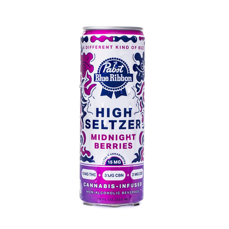 PABST Blue Ribbon Midnight Berries THC/CBD/CBN Infused High Soda 15mg