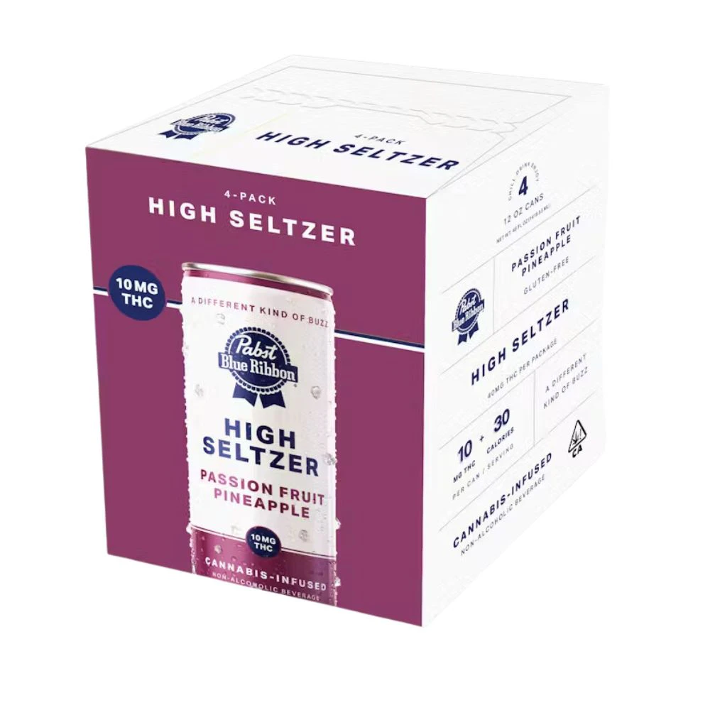 Pabst Labs - HIGH PASSIONFRUIT PINEAPPLE SELTZER (4PK) - PABST BLUE RIBBON Main Image