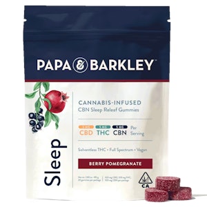 PAPA & BARKLEY - Berry Pomegranate Sleep Releaf Gummies (1:1:1)