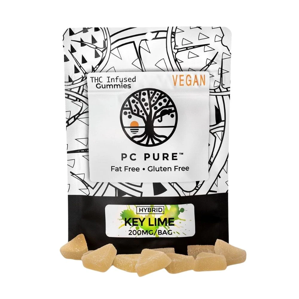 PC PURE - Key Lime  200mg Gummies (10x20mg) - PC PURE Main Image