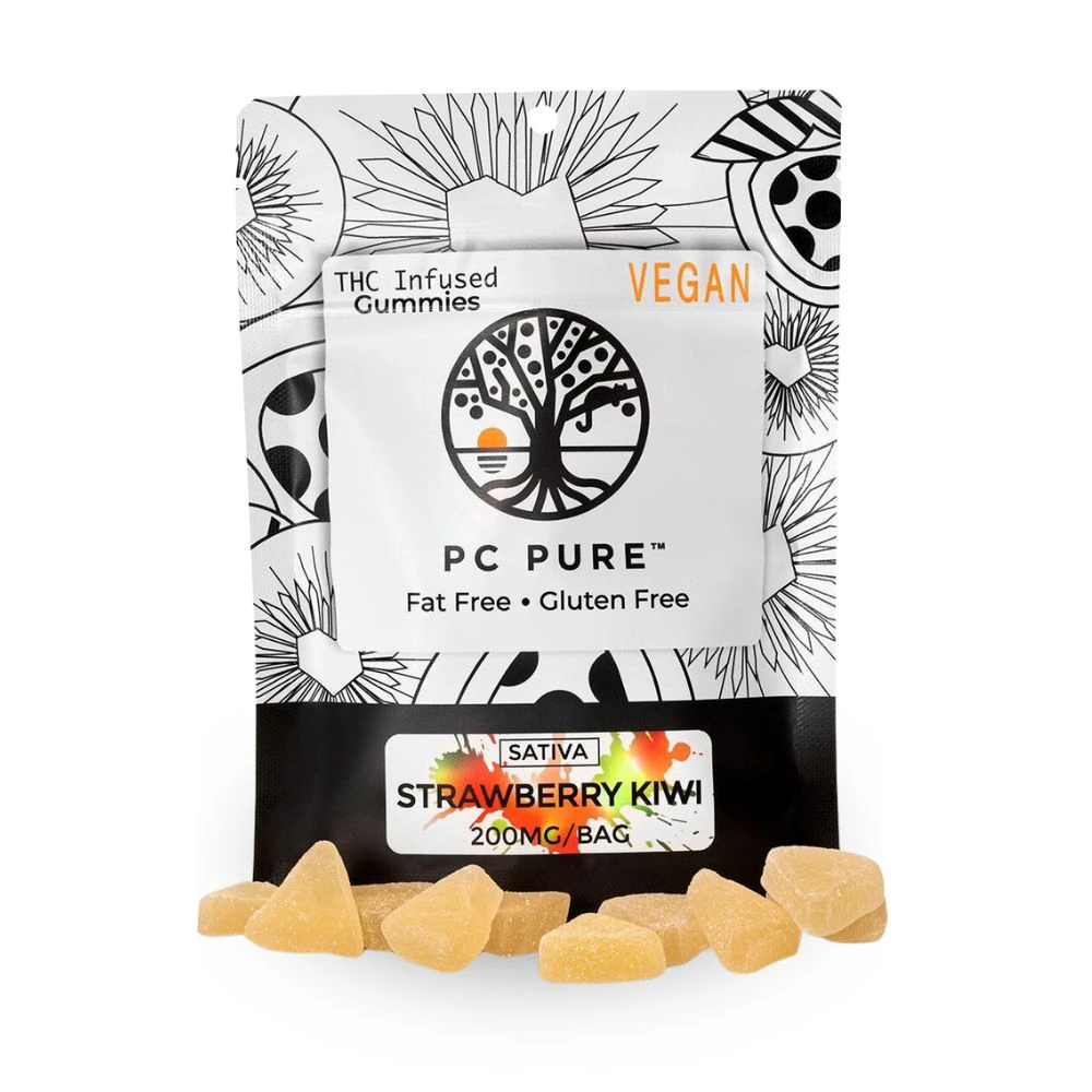 PC PURE - Strawberry Kiwi 200mg Gummies (10x20mg) - PC PURE Main Image