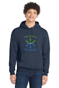 Men's Fleece Pullover - Navy Hooded Sweatshirt - XL