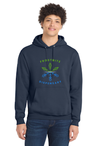 Frostbite - Men's Fleece Pullover - Navy Hooded Sweatshirt - M