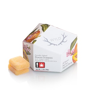 WYLD - Peach Gummies, 2:1 CBD:THC, 10 pack