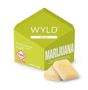 WYLD - WYLD - PEAR 100MG HYBRID 1:1 GUMMIES
