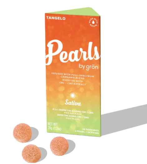 Grön Edibles - TANGELO ROSIN GUMMIES - GRON PEARLS - 100mg Main Image