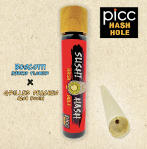 PICC - Picc x SUSHI HASH | Boscotti x Grilled Peaches Rosin Hash Hole | Infused Pre-Roll | 1g
