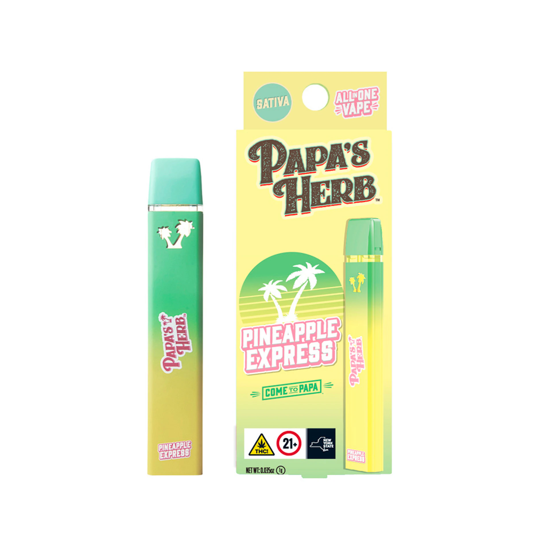 Papa's Herb - Papa's Herb | Pineapple Express | AIO Vape | 1g Main Image