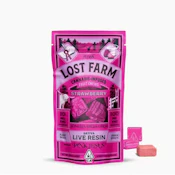 Lost Farm | Strawberry Pink Jesus | Live Resin Chews | [100mg] 10pk | Sativa