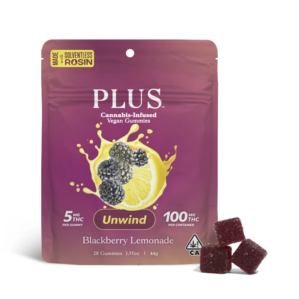 PLUS™️ Products - Blackberry Lemonade (Live Rosin) Gummies - 100mg (I) - PLUS Main Image