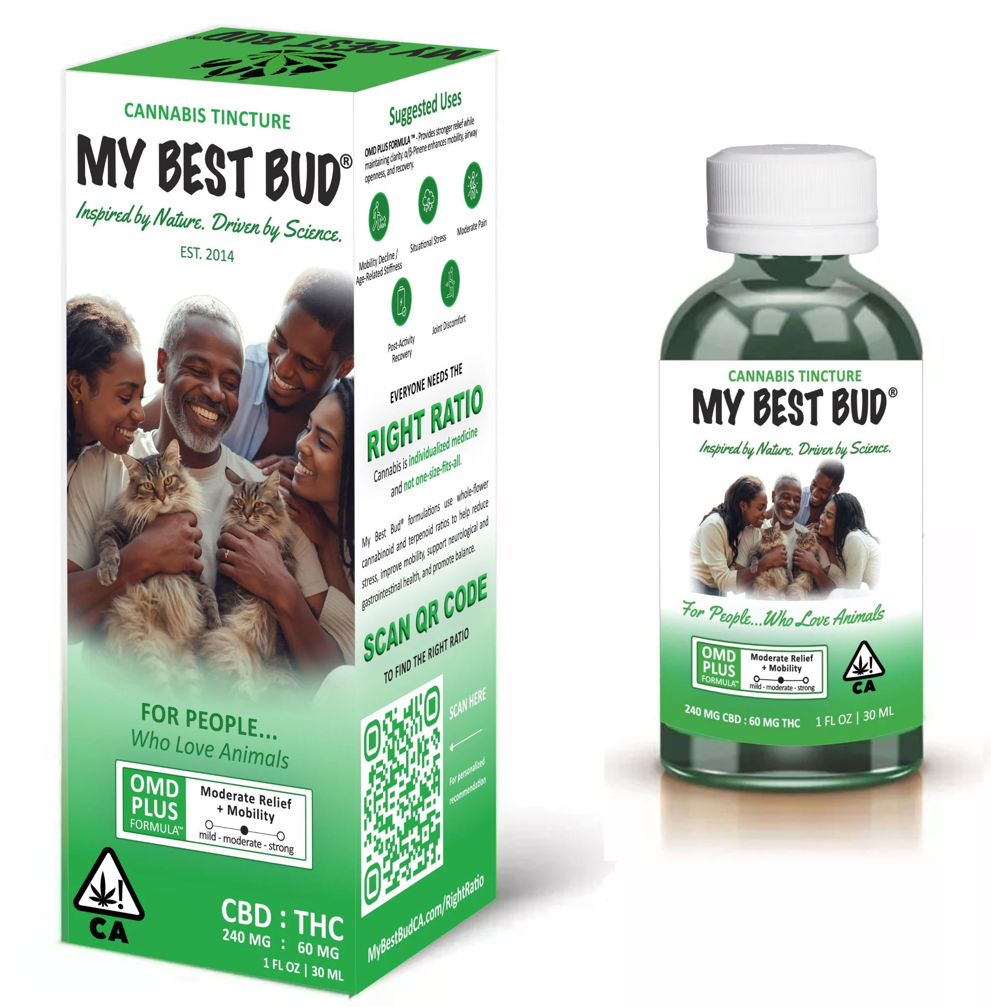 MY BEST BUD - My Best Bud - 4:1 Mobility Decline Tincture - 1oz - CBD/THC Main Image