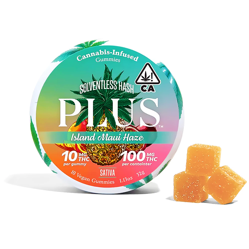 PLUS - Island Maui Haze Solventless Hash Gummies Main Image