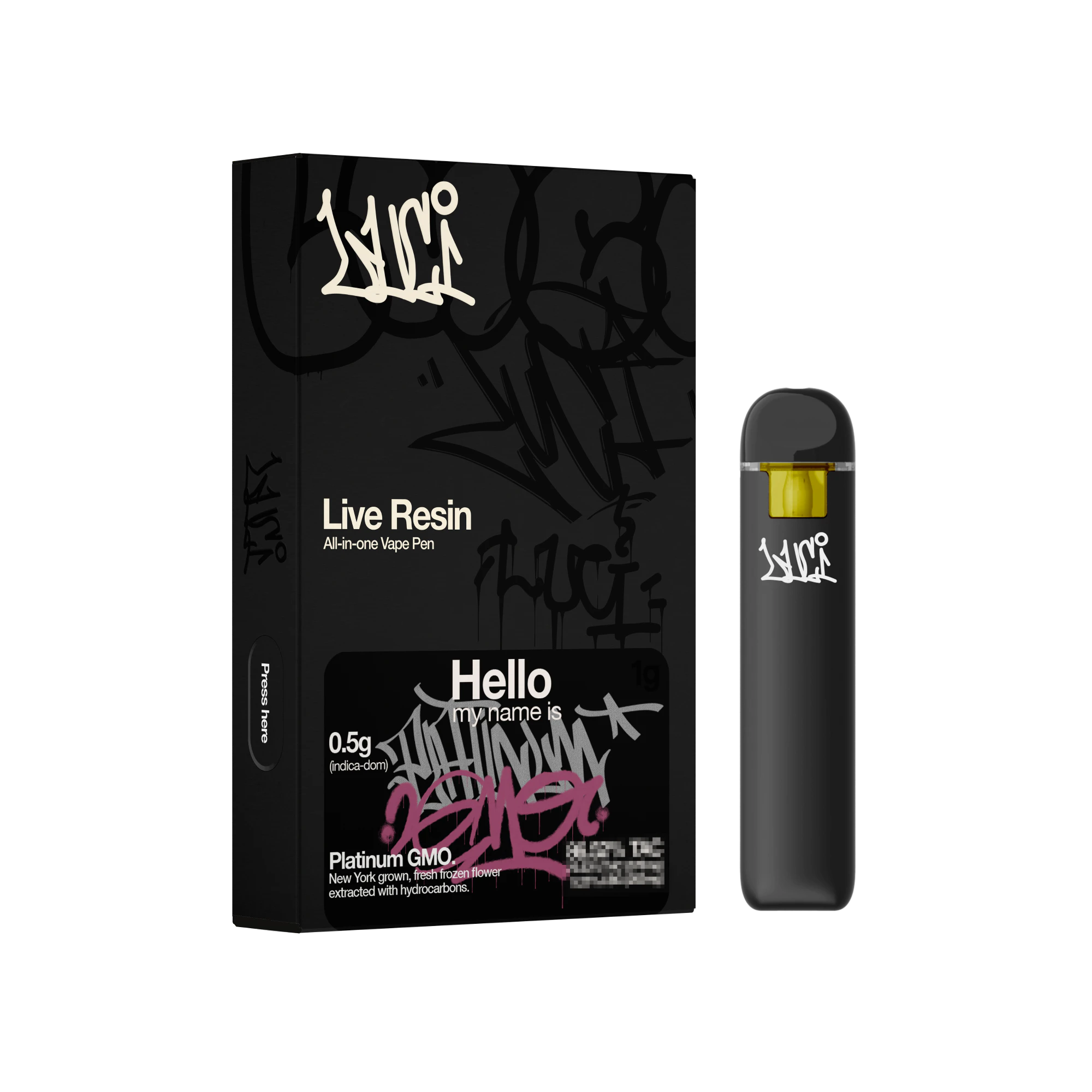 Luci - Luci - Platinum GMO - Live Resin - 75.53% THC - 0.5g - AIO Vape Pen Main Image