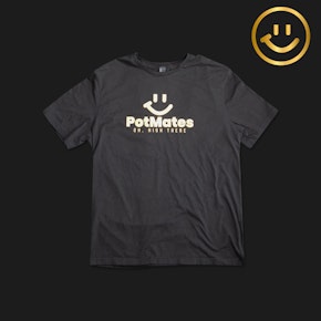 PotMates Black Classic Logo T-Shirt  Large