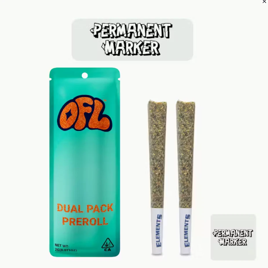 Oakfruitland (OFL) - Oakfruitland | Permanent Marker Pre Roll 2g - Dual Pack Series Main Image