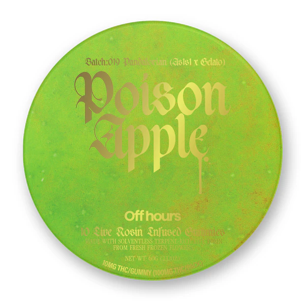 Off Hours - OFFHOURS - PANDALORIAN - "POISON APPLE" LIVE ROSIN GUMMIES - 100mg Main Image