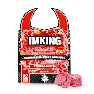 IMKING - IMKING | Pomegranatez | Solventless Live Rosin Gummies | [100mg] 10pk | Hybrid