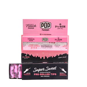  - POP Super Sweet 1 1/4 Rolling Papers with Flavor Activated Tips