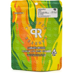 PACIFIC RESERVE - Green Apple 100mg 10 Pack Live Resin Gummies - Pacific Reserve