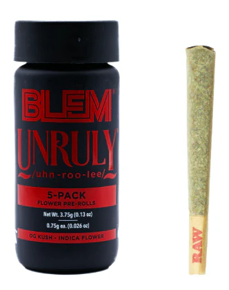 BLEM - BLEM: Unruly OG Kush .75g Pre-Rolls 5pk/3.75g (I) Main Image