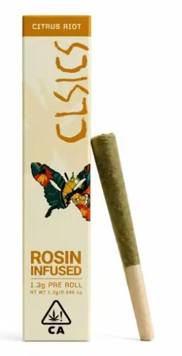CLSICS -  CLSICS: Citrus Riot 1g Hash Infused Pre-Roll (S) Main Image